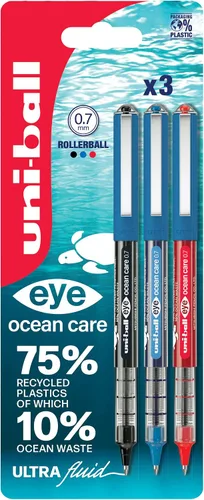 Vista 10 de uni-ball Eye Ocean Care UB-150ROP - Bolígrafos negros de punta redonda de 0.020 in para escritura súper suave, dibujos, arte, manualidades