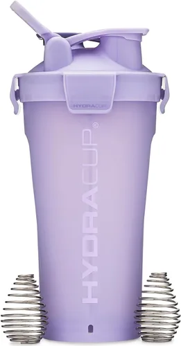 Vista 6 de Hydra Cup DualShaker Pro - Botella agitadora de 32 onzas para batidos de proteínas, vaso agitador con mango y batidor de bola, botella mezcladora