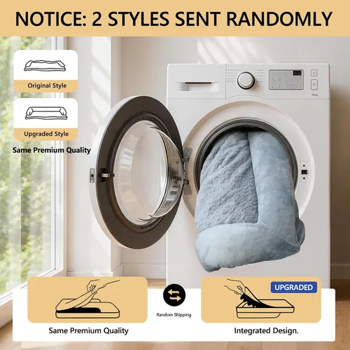 Vista 5 de Cama ortopédica lavable para perros extra grandes, 45 x 35 Gris