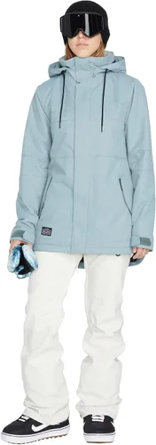 Vista 3 de Volcom Fawn - Chaqueta con capucha para mujer con aislamiento para snowboard y esquí Violeta Violet Ice