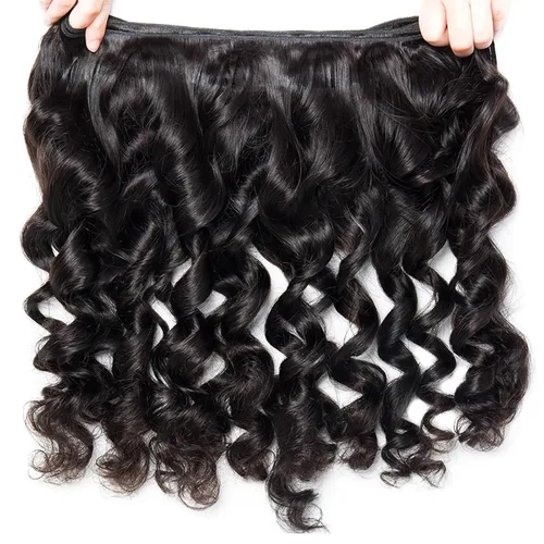 Vista 4 de Extensiones de cabello humano corto ondulado suelto, 1 Bunldes, 100% sin procesar, cabello virgen brasileño de 8 pulgadas, extensiones de cabello