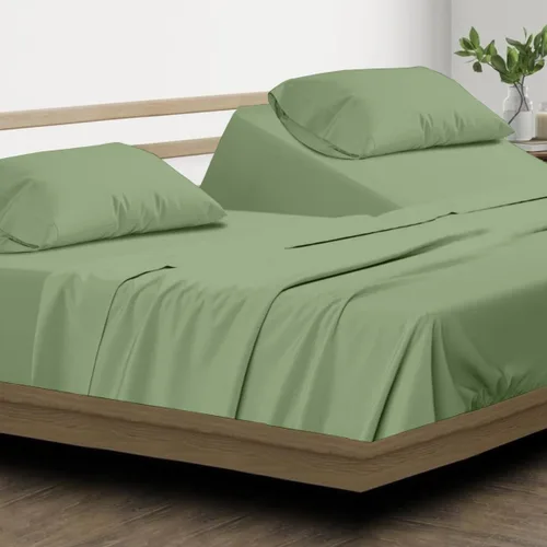 Vista 29 de SKY BEDDINGS Juego de sábanas individuales – Sábanas 100% algodón para cama individual – Juego de sábanas de 600 hilos individual con bolsillo Blanco
