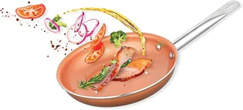 Vista 5 de EUROSTAR EC2322 Juego de utensilios de cocina de cobre con infusión de cerámica antiadherente de 2 piezas