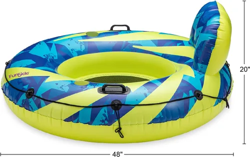 Vista 5 de Funsicle FunTube inflable de 48 x 20 pulgadas con 2 portavasos