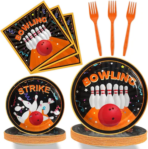 Vista 19 de gisgfim 96 piezas de suministros para fiesta de cumpleaños de 18 años, platos de papel, servilletas, hora de ser adulto, rojo y negro, juego