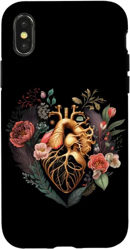 Vista 5 de Anatomical Heart and Flowers for Your Love Case for iPhone 17