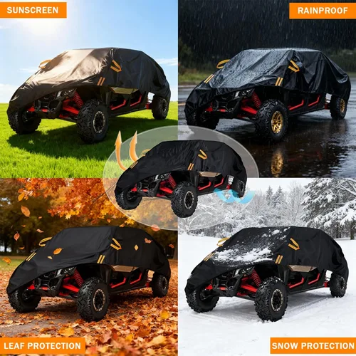 Vista 7 de Fundas UTV resistentes para CFMoto UForce 800 2014-2020, protección Oxford 210D para todo tipo de clima, cubierta lateral a lado, resistente al