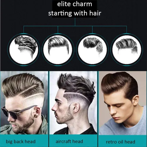 Vista 6 de Peine de pelo para peluquería peluquero peluquero textura peine paquete de 5 cepillos profesionales para el cabello retro peluquería estilo cuidado
