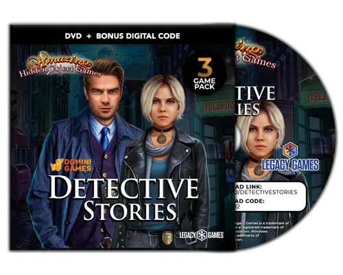 Vista 2 de Legacy Games Amazing Hidden Object Games for PC Detective Stories Vol. 1 (3 Game Pack) - PC DVD with Digital Download Codes