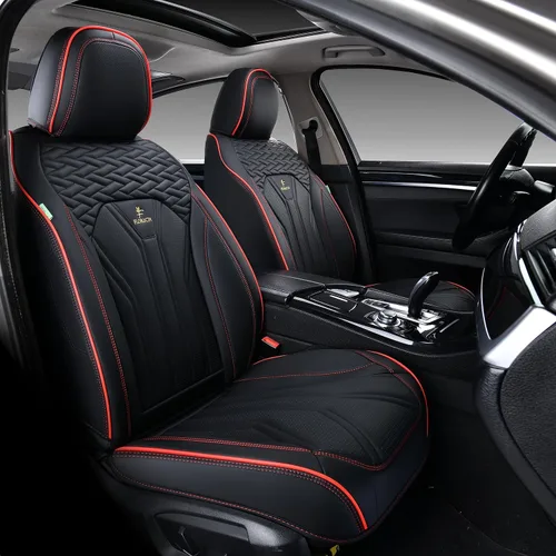 Vista 33 de FLORICH Fundas de asiento para automóviles, fundas de asiento impermeables, fundas de asiento de cuero para automóvil, paquete de 2, protector