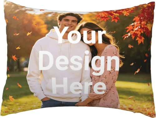 Vista 9 de Fundas de almohada personalizadas con texto de imagen, 12 x 12 pulgadas, fundas de almohada cuadradas personalizadas de doble cara para sofá cama