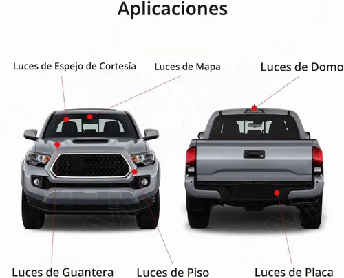Vista 3 de Xpismii Kit de 12 luces LED blancas de 6000 K para interior Ram de 2009, 2010, 2011, 2012, 2013, 2014, 2015, 2016, 2017, 2018, Dodge Ram 1500 2500