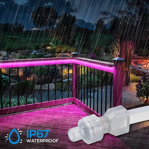 Vista 5 de Torchstar - Luz LED de neón para exteriores 50 pies, IP67, impermeable, CA 120 V (150 pies máximo), certificación ETL y UL, decoración de edificio