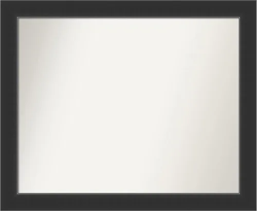Vista 382 de Amanti Art Espejo personalizado, espejo de baño negro Astor, espejo de pared o espejo de tocador de baño sobre el fregadero (25 x 25 pulgadas)