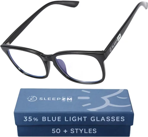 Vista 20 de Sleep ZM Blue Light Blocking & Light Sensitivity Glasses - 8 Lens Types for Comfort, Relaxation, Sleep & Relief - 50+ Styles