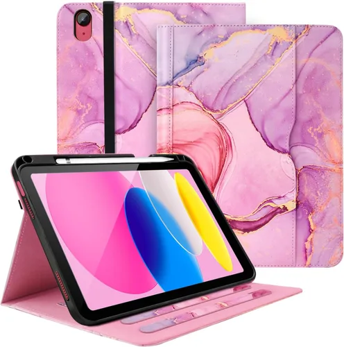 Vista 44 de Zonefoker Fundas para iPad de 6ª generación 2018/2017, iPad Air 2 2014 #02 Mármol Rosa