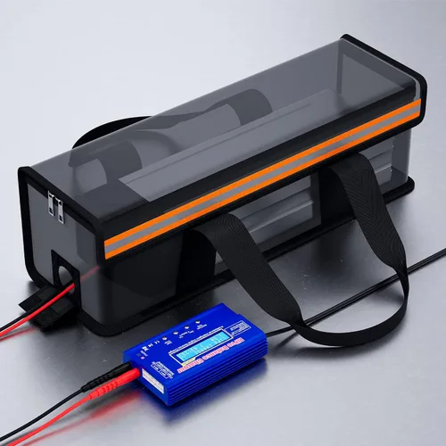 Vista 4 de Zeee Lipo Safe Bag Ebike Battery Bolsa de carga ignífuga (19.3 x 5.9 x 5.9 pulgadas) Capacidad grande a prueba de explosiones del bolso