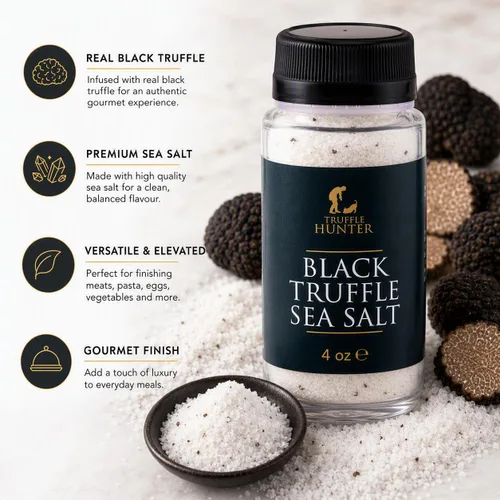 Vista 2 de TruffleHunter, Condimento de sal marina de trufa negra - 4 oz