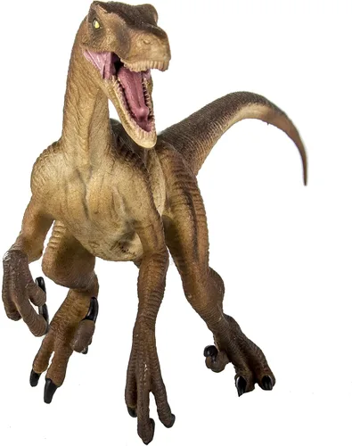 Vista 4 de Safari Ltd. Figura de Velociraptor - Figura detallada de dinosaurio de 8.25 pulgadas, juguete educativo para niños, niñas y niños a partir de 3 años