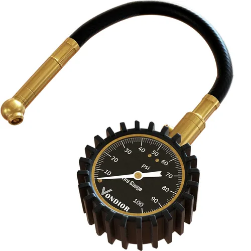 Vista 13 de Vondior Medidor de presión de neumáticos, certificado ANSI 0-100 PSI Medidor de neumático negro con tubo
