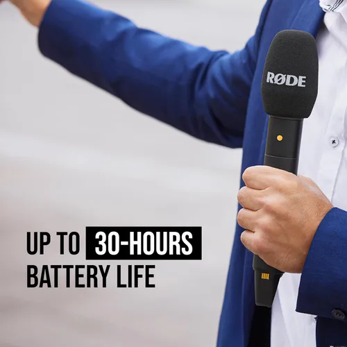 Vista 3 de RØDE Interview PRO Micrófono de condensador inalámbrico de mano con una cápsula de grado de transmisión y grabación flotante a bordo de 32 bits