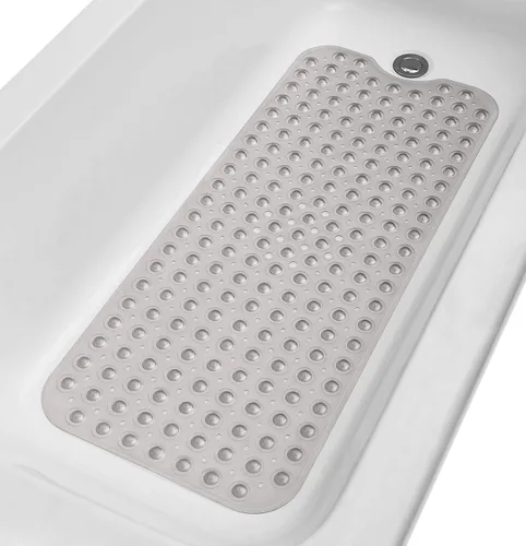 Vista 35 de Tapete de ducha antideslizante de 20"x20" (solo duchas lisas/sin textura, no para sobre desagüe) Seguro, limpio, lavable a máquina, agarre superior