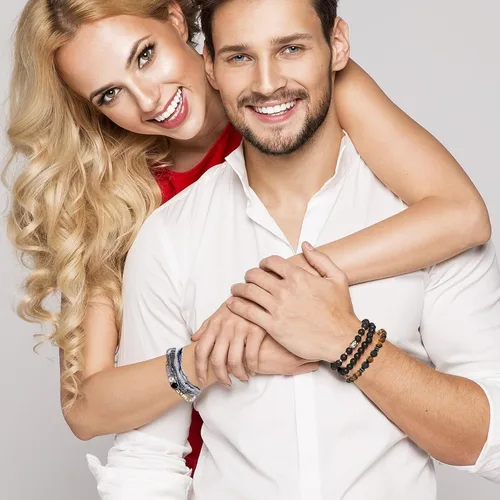 Vista 3 de MengPa Pulseras de cuentas para mujer, pulseras de cuentas bohemias de moda, paquete de joyas de amistad