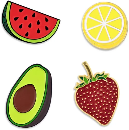 Vista 8 de PinMart Pin de solapa esmaltado para profesores de escuela de comida de frutas