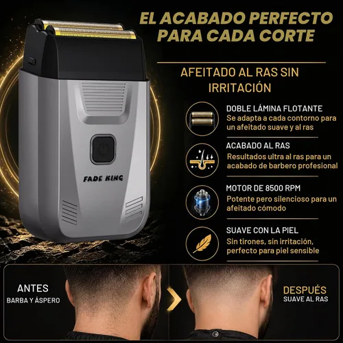 Vista 6 de FADEKING Cortadora de pelo profesional para hombres, kit de aseo 3 en 1