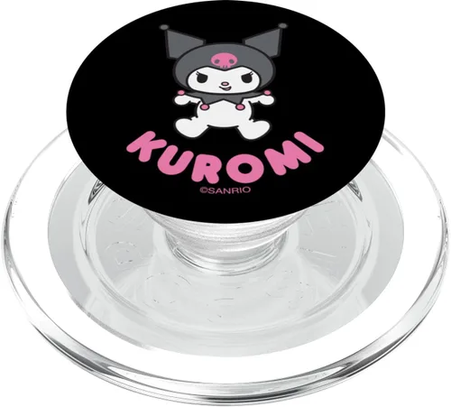 Vista 8 de delicoco Kuromi Character PopSockets - Adhesivo PopGrip - Negro - Anime - Parte superior intercambiable - Agarre para teléfono - Compatible