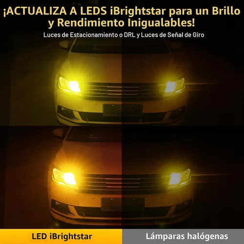 Vista 3 de iBrightstar Bombillas LED Super Bright 1157 2057 2357 7528 BAY15D P21/5W Switchback con proyector de repuesto para luces de circulación diurna/DRL