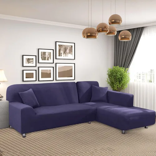 Vista 6 de BT.WA Funda de sofá modular en forma de L, funda elástica y suave para sofá de 2 piezas, protector de muebles con 2 fundas de almohada