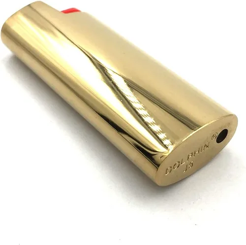 Vista 6 de Mini metal encendedor caso cubierta titular color oro para BIC Mini tamaño encendedor J5