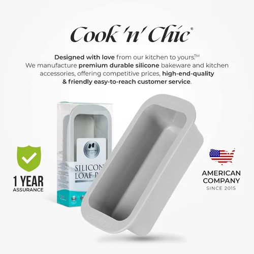 Vista 6 de Cook'n'Chic - Molde de silicona antiadherente para horno, molde profesional para hornear pasteles, panes, apto para microondas, lavavajillas