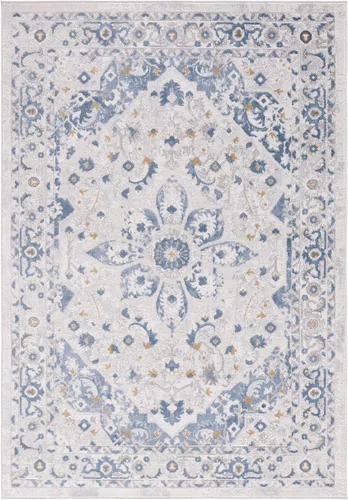 Vista 3 de SAFAVIEH Palma Collection - Alfombra decorativa de 4 pies 5 pulgadas x 6 pies 5 pulgadas, diseño de medallón floral, no desprende pelusa y de fácil