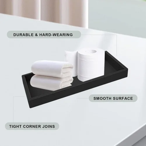 Vista 4 de 2 bandejas de silicona para tocador de baño, bandeja rectangular para encimera de baño, 7.87 x 3.93 pulgadas, bandeja de tocador de perfume