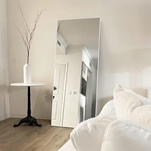 Vista 9 de NicBex Espejo de pared, espejo de aleación de aluminio de 36 x 24 pulgadas, espejo de pared para dormitorio, baño (horizontal/vertical), sala