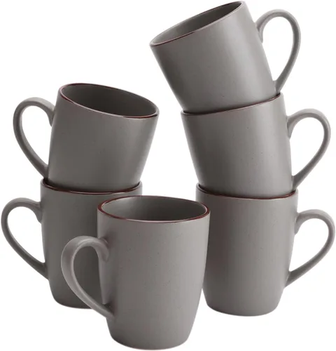 Vista 36 de famiware Venus - Tazas de café para 4, juego de tazas de 12 onzas, taza para beber con asa para café, té, cacao, leche, carbón