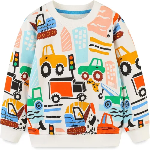 Vista 48 de Bumeex Sudaderas con cuello redondo para niños de 2 a 7 años