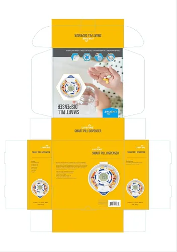 Vista 9 de Live Fine Smart WiFi Dispensador Automático de Pastillas Organizador de Medicación de 28 Días Hasta 9 Dosis Por Día para Monitoreo de Cuidado
