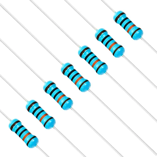 Vista 12 de Chanzon 100pcs 1/2W (0.5W) 1 Ω ohmios Resistencia fija de película metálica 0.01 ±1% Tolerancia 1R MF Orificio pasante Resistencias limitadoras