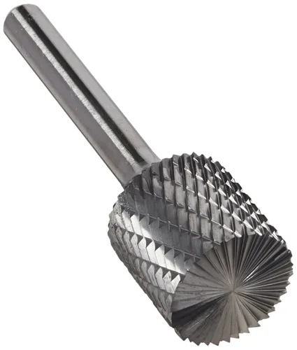 Vista 50 de Drill America SA-1 Rebaba de carburo/lima giratoria cilíndrica de doble corte para amoladora de troquel de 1/4" de diámetro x 5/8" de longitud