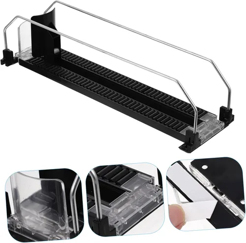 Vista 7 de Hemobllo Organizador de bebidas para nevera, botella de refrigerador, organizador de bebidas, estante de reposición de reposición de bebidas
