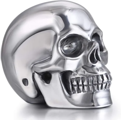 Vista 12 de Skullis Cabeza de calavera de cristal de obsidiana negra de 2.0 pulgadas, escultura de arte fino de piedras preciosas talladas a mano, estatua