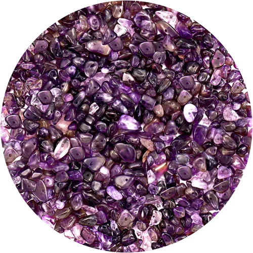 Vista 16 de Cuentas para hacer joyas, 900 cuentas sueltas de piedras preciosas de cristal natural, cuentas a granel de roca irregular con caja de plástico