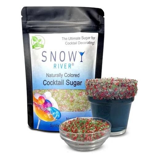 Vista 33 de Snowy River Americas Cocktail Sugar - Rimmer de cóctel Kosher todo natural, rojo, blanco y azul y recortador de café (americanas, bolsa de 1 libra)