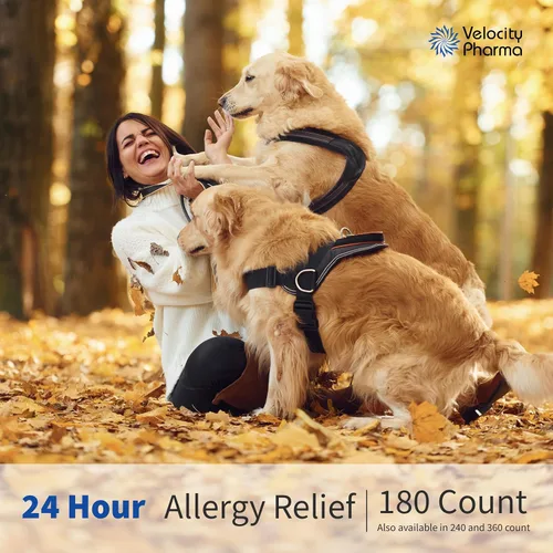 Vista 7 de USP Tablets, 24 Hour Relief Antihistamínico sin somnolencia (180 unidades (paquete de 1)) Eases Runny Nose, Sneezing, Itchy & Watery Eyes, Nasal