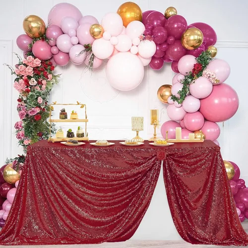 Vista 36 de Manteles redondos de lentejuelas negros para fiestas, de 121,9 cm, mantel redondo de purpurina ajustado, pequeño, lindo y dulce, para boda
