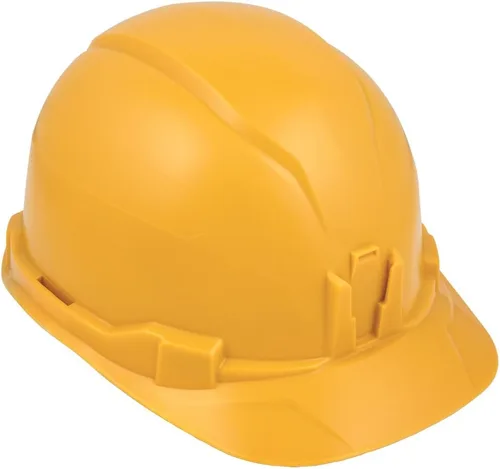 Vista 7 de Klein Tools Casco duro, estilo de gorra no ventilada, acolchado, autodesible, resistente al olor, probado hasta 20 kV Amarillo