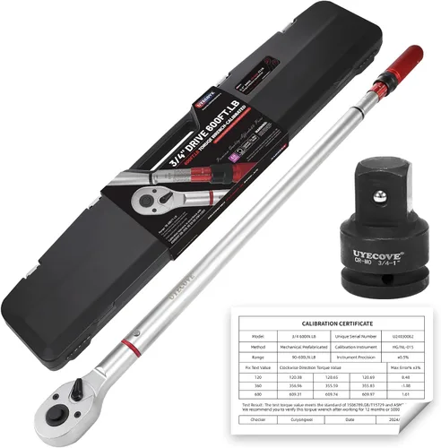 Vista 13 de Llave dinamométrica de clic de 1/2 pulgada 10-170 FT-LB/13.6-230.5N.M, precisión de ±3%, llave dinamométrica profesional de clic de doble dirección